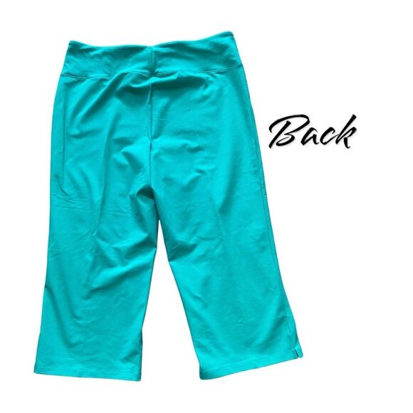 Women with Control Regular Tummy Control Full Leg Cropped Pants Teal Jade XL - Picture 5 of 8